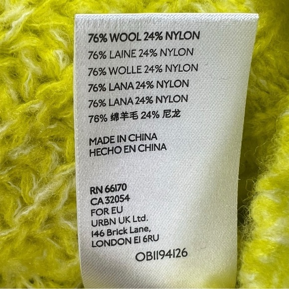 Anthropologie Honore Chunky Knit Shawl Collar Wool Relaxed Sweater In Size XS - Picture 5 of 9